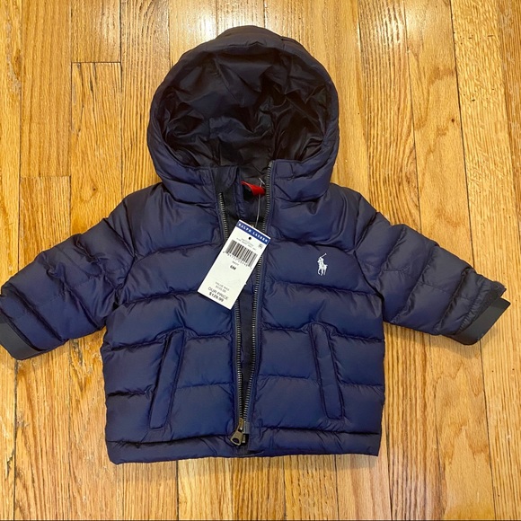ralph lauren navy puffer jacket